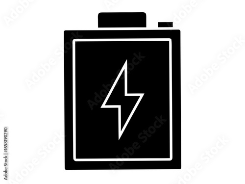 battery icon black silhouette vector
