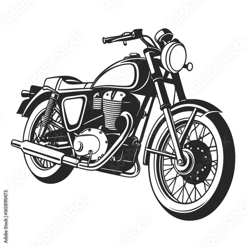 Vintage Motorcycle Illustration