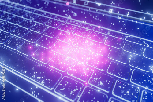 Wallpaper Mural A keyboard with a purple glow on it Torontodigital.ca