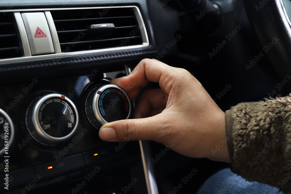 Fototapeta premium Car cooling system Car air conditioning inspection