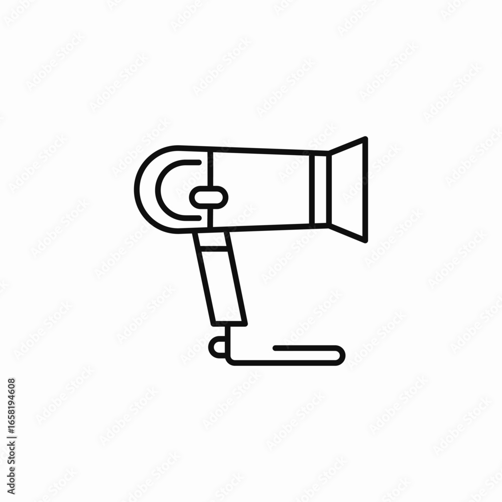 hair dryer appliance icon sign vector hair dryer appliance icon sign vector