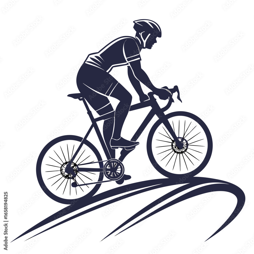 Fototapeta premium Running Man Silhouette Vector Art