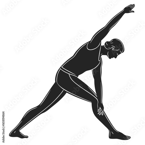 Yoga Pose Illustration Triangle Pose