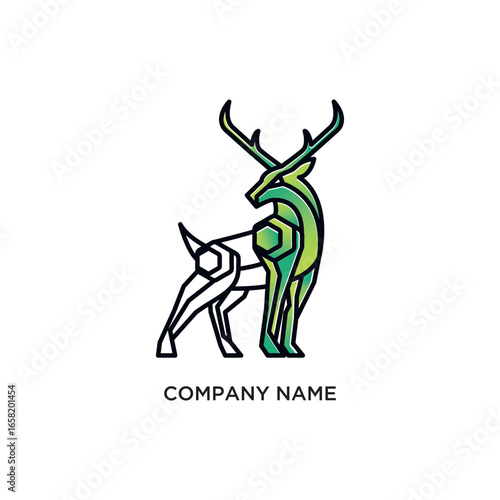 deer geometric logo