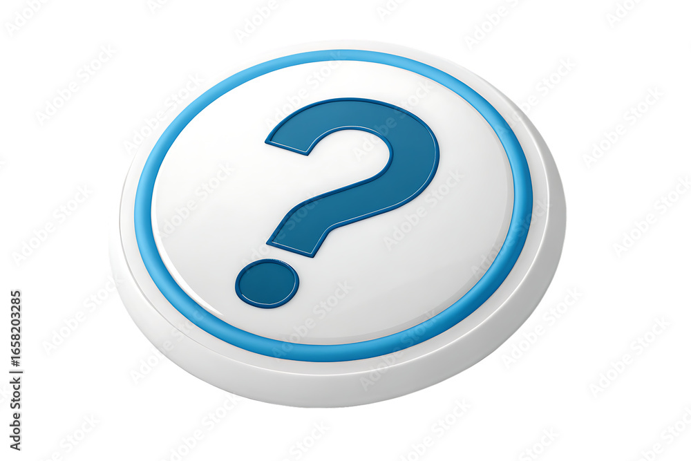 Blue question mark symbol isolated on transparent background Blue question mark symbol isolated on transparent background
