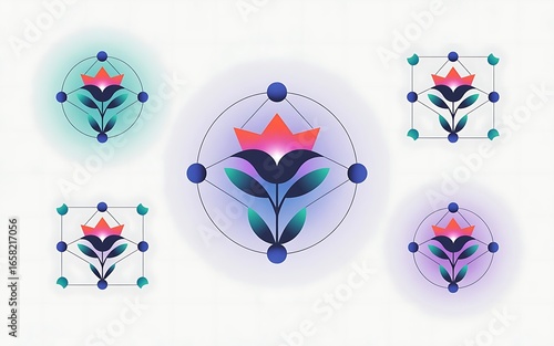 Set of Flower Icons