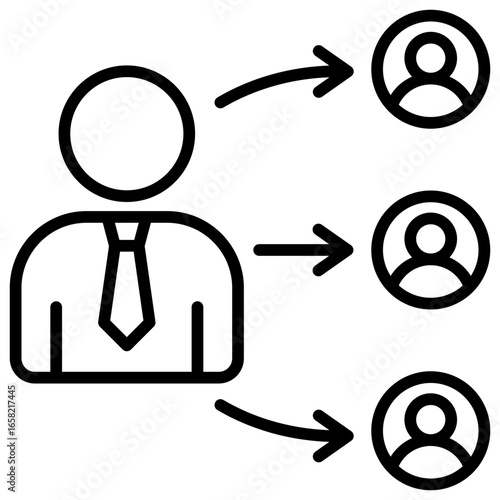 Coordination Line Icon