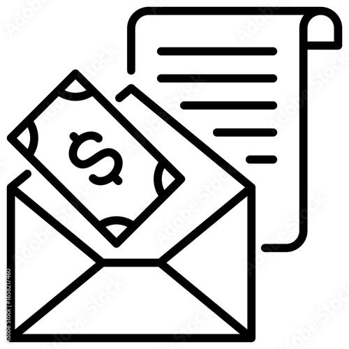 Salary Line Icon