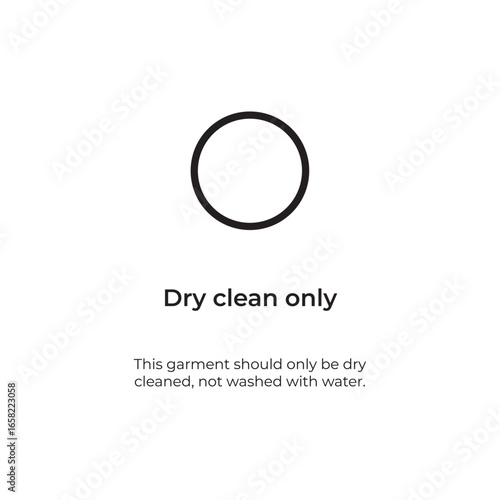 Dry clean only laundry care icon