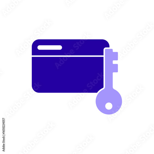Icon a key card, isolated against a clean background.
