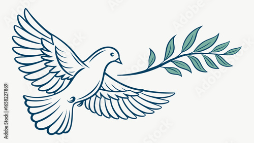 Happy International Day of Peace Vector Illustration with Dove, Olive Branch, and Blue Globe Design