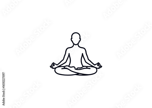 icon of a person in lotus yoga pose