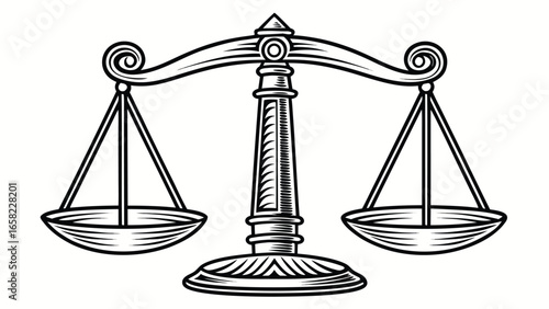 Adobe Illustrator ArtworkScales of justice balance symbol vector illustration