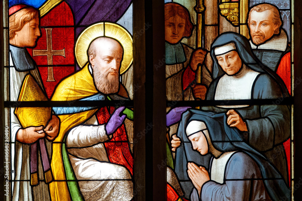 Obraz premium Saint Jane Frances de Chantal with Saint Francis de Sales