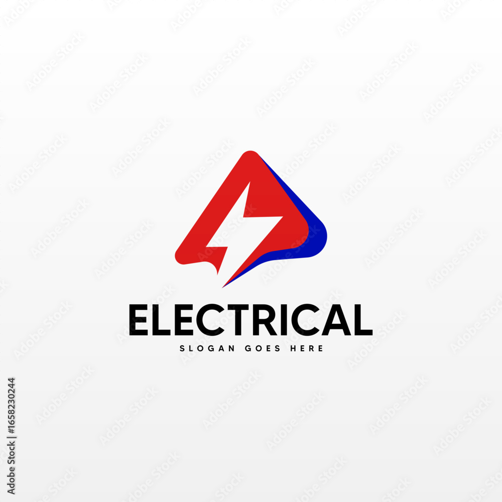 Fototapeta premium Modern electrical logo design template