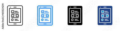 content icon set multiple style collection