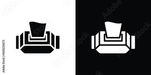Wet Wipe Dispenser Icon, Isolated on White Background