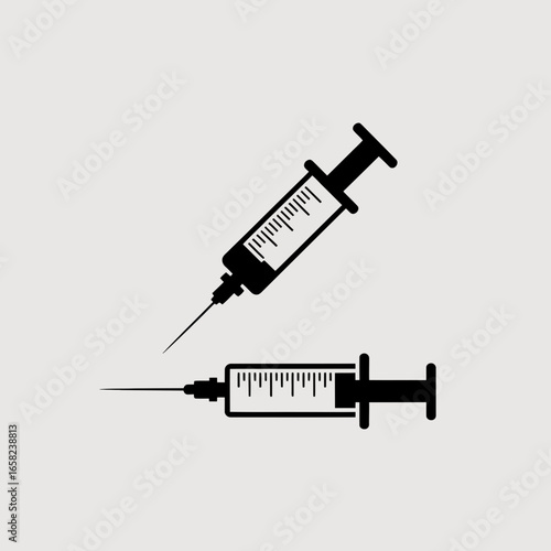 syringe on white background