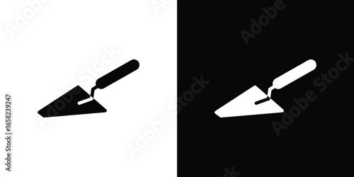 Mason Trowel Icon Isolated on White Background
