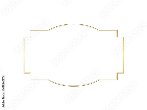 シンプルでおしゃれなゴールドのフレームイラスト