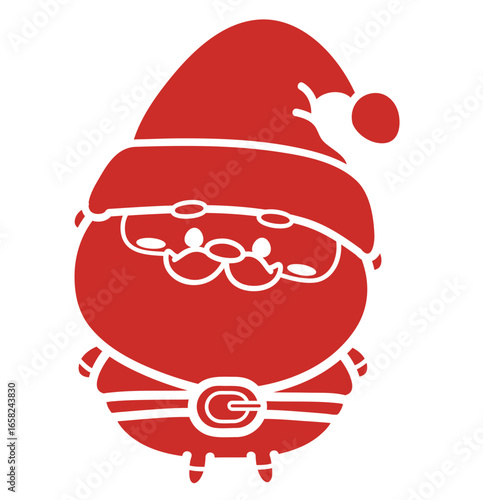 cute santa claus - layered cut file - christmas clip art