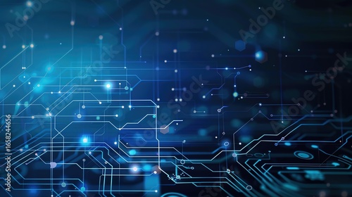 Exploring Dynamic Technology Lines and Vibrant Blue Technology Backgrounds for Modern Digital Design: Innovate Visual Concepts, Futuristic Interface Elements