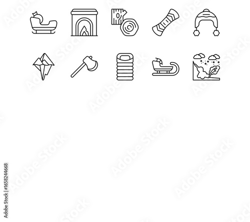 Winter Line Icons