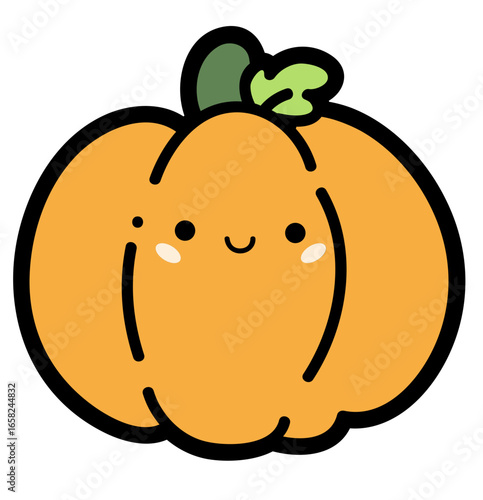 cute pumpkin - layered cut file - halloween clip art