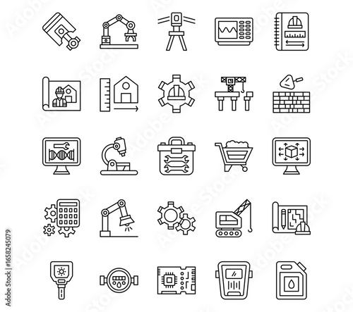 Engineering Line Icons