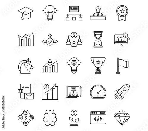 Business Startup Line Icons