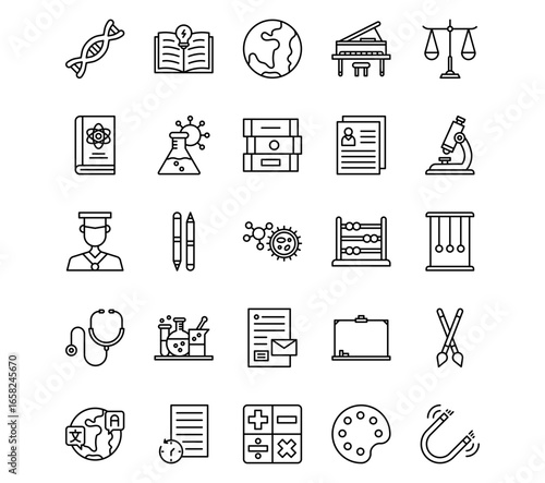 Education Line Icons