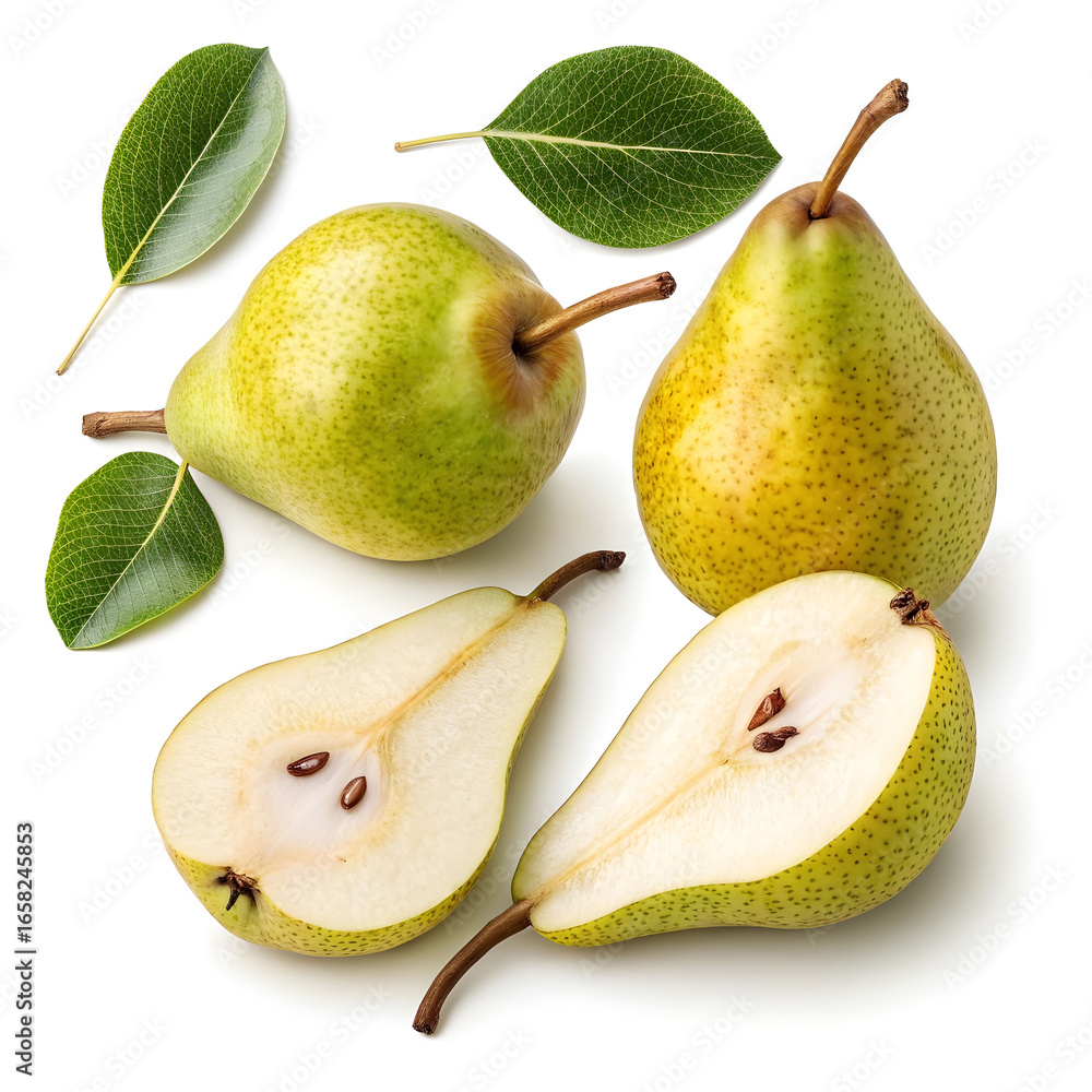 pear collection clipping path pear collection clipping path