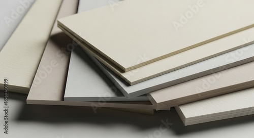 Arrangement of Neutral Colored Rectangular Panels or Boards