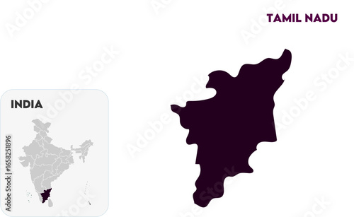 Tamil Nadu Indian states, Indian states, suitable for education, business, presentations, print, web use, and creative geographic projects. Indian union territory.