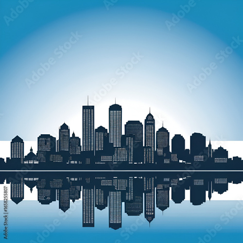 BOSTON City Massachusetts Skyline Silhouette Cityscape Vector