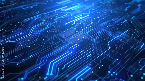 Exploring Dynamic Technology Lines and Vibrant Blue Technology Backgrounds for Modern Digital Design: Innovate Visual Concepts, Futuristic Interface Elements