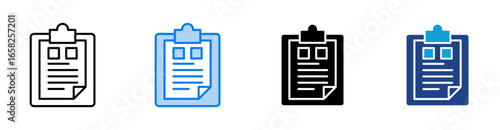 assignment icon set multiple style collection