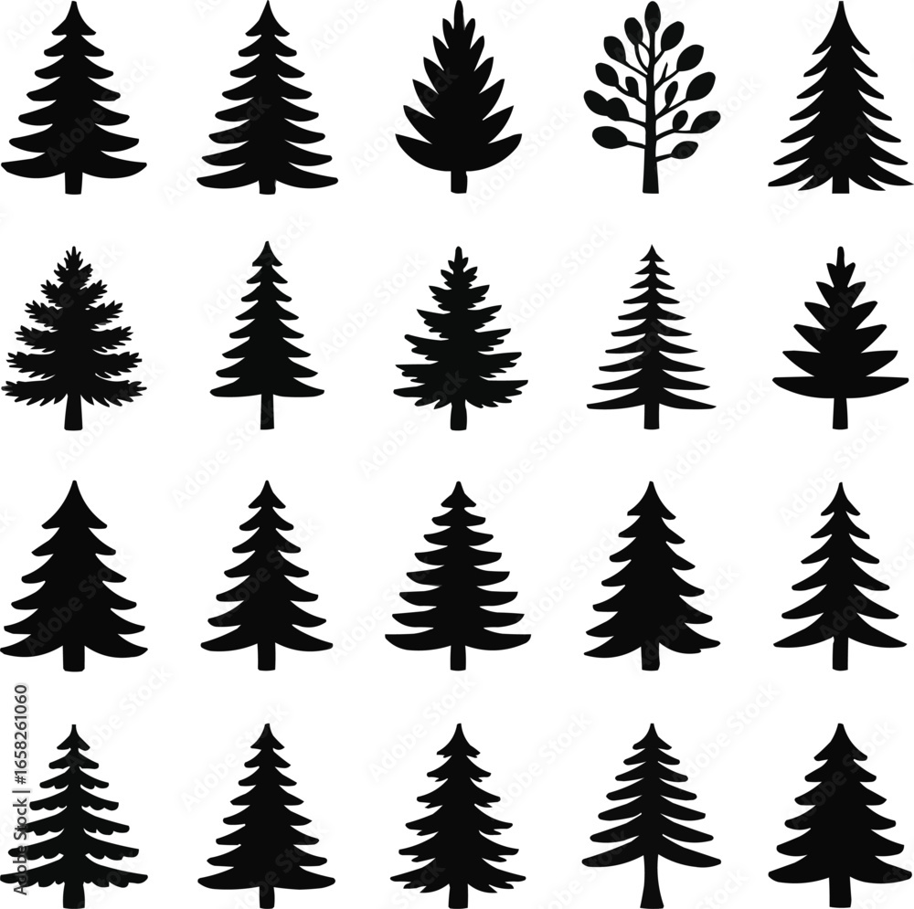 Obraz premium seamless pattern with trees