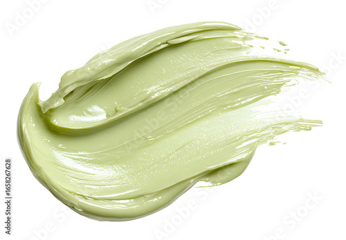 Light-green, smooth, creamy smear