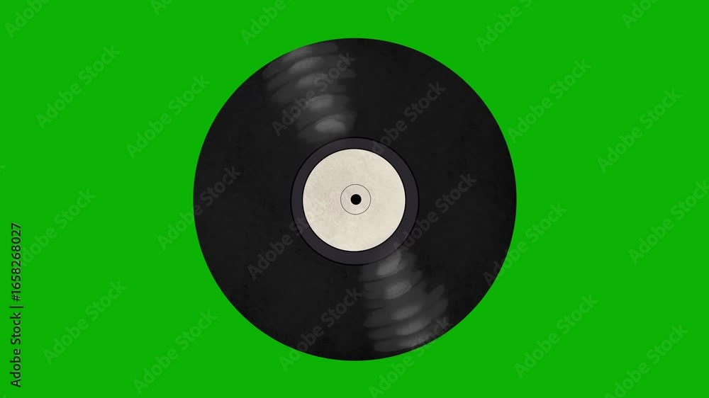 Vinyl Record Green Screen Animation | Rotating Music Disc Green Screen ...