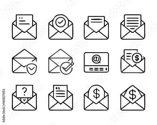 Two envelopes with checkmarks indicating confirmation or delivery
