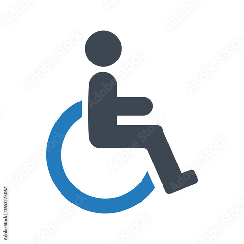 Wheelchair, handicapped access sign icon