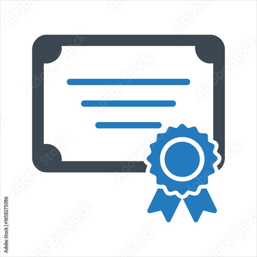 Diploma icon. Vector and glyph