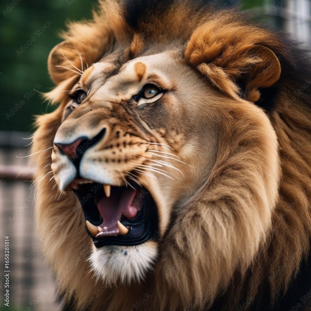 Naklejka premium portrait of a lion