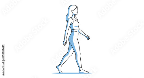 An anatomical study of human locomotion demonstrating the natural rhythms and fluidity of a walking stride