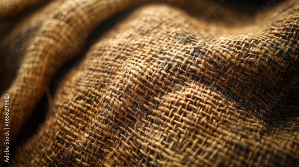 Close-Up of Woven Burlap Fabric Close-Up of Woven Burlap Fabric