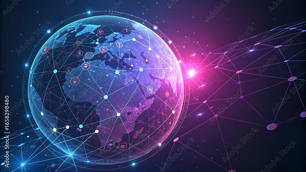 Obraz premium global communication concept