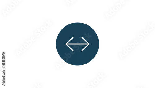 Free Download Directional Arrow Icon in a Blue Circle on Black Background with Modern Design Minimalist Style - GFXLoad
