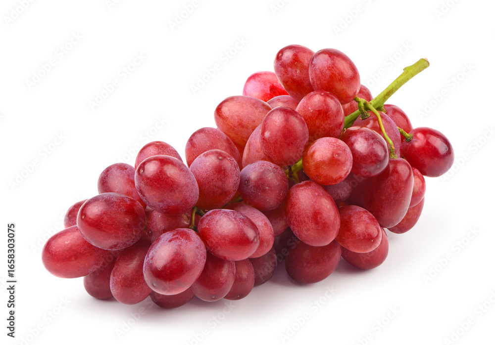 Red grape isolated on white. Red grape isolated on white.