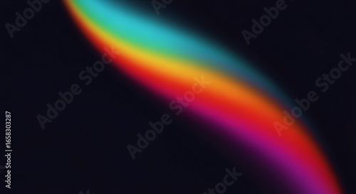 Vibrant spectrum of light against a dark background
